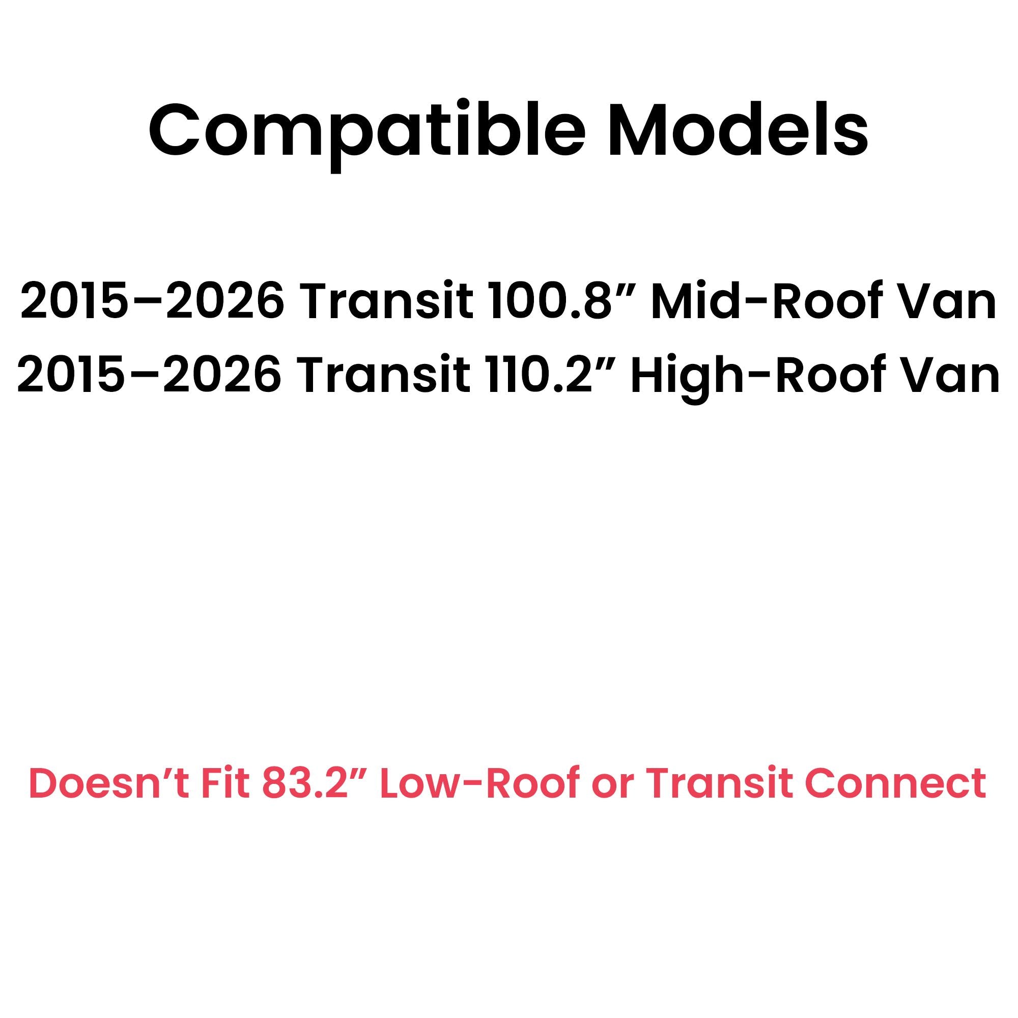 Passenger Right Side Front Vent Window Vent Glass Compatible with Ford Transit 110.2" High-Roof 100.8" Mid-Roof Van 2015-2026 Models (Not for Transit Connect or Low-Roof Transit)
