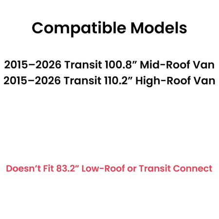 Passenger Right Side Front Vent Window Vent Glass Compatible with Ford Transit 110.2" High-Roof 100.8" Mid-Roof Van 2015-2026 Models (Not for Transit Connect or Low-Roof Transit)