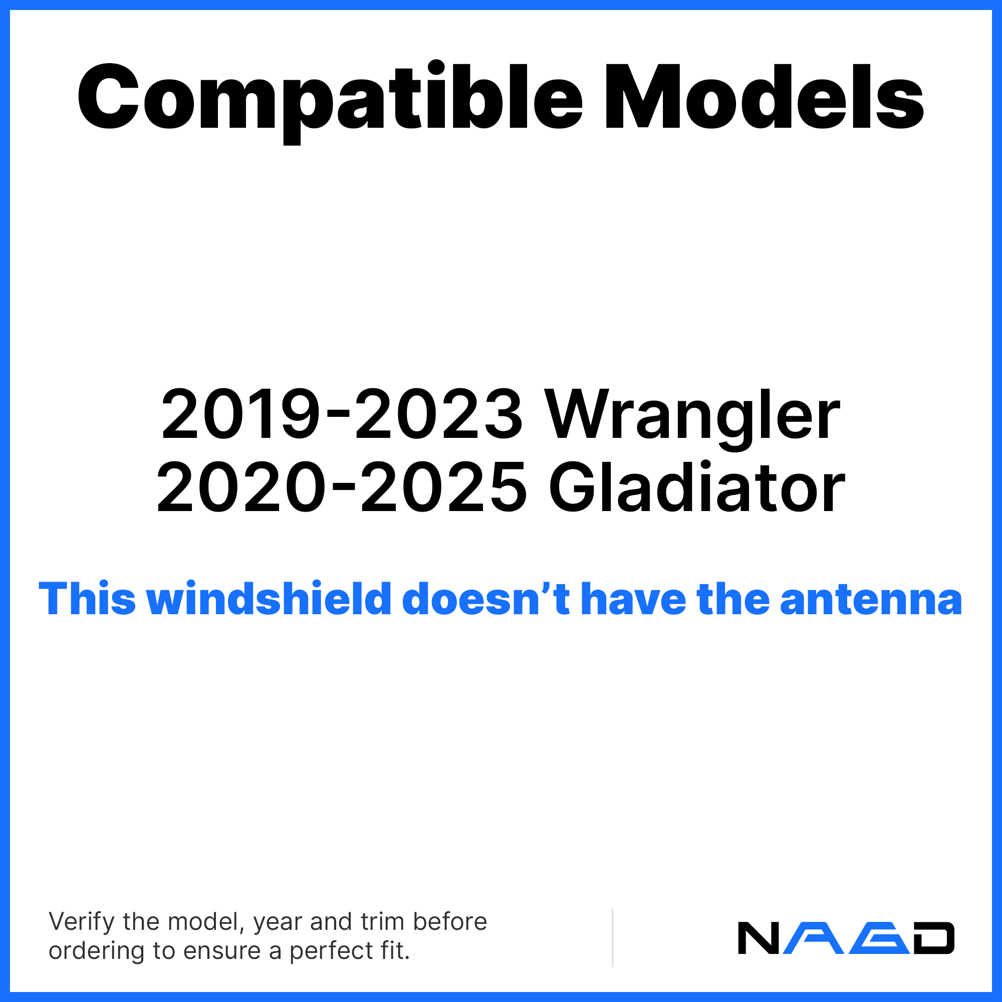 Laminated Front Windshield Window Glass Compatible with Jeep Gladiator 2020-2025 / Wrangler 2019-2023 Models
