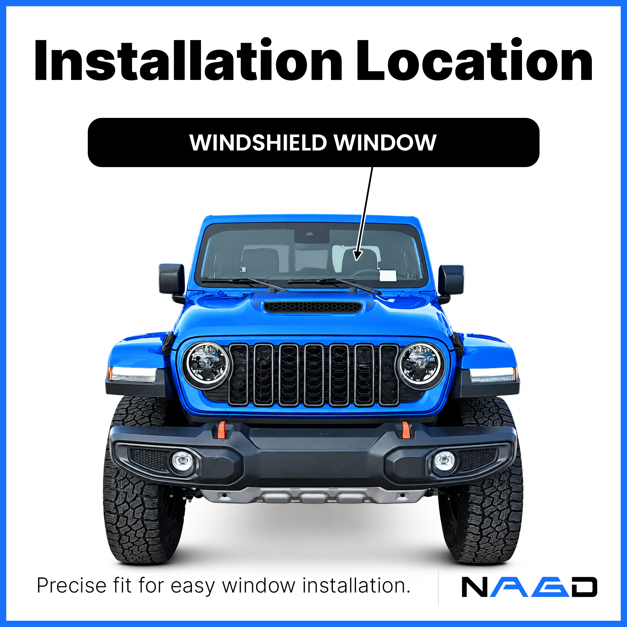 Laminated Front Windshield Window Glass Compatible with Jeep Gladiator 2020-2025 / Wrangler 2019-2023 Models