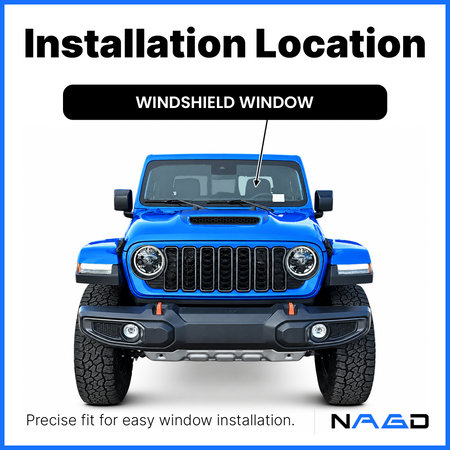 Laminated Front Windshield Window Glass Compatible with Jeep Gladiator 2020-2025 / Wrangler 2019-2023 Models