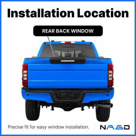 Rear Manual Slider Back Window Back Glass Compatible with Ford F250 F350 F450 F550 2017-2025 Models
