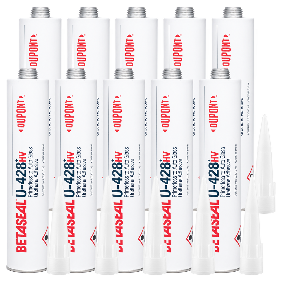 DOW DuPont Betaseal U-428 HV Plus Primerless Urethane Adhesive Auto Glass Sealant (10 Tubes)