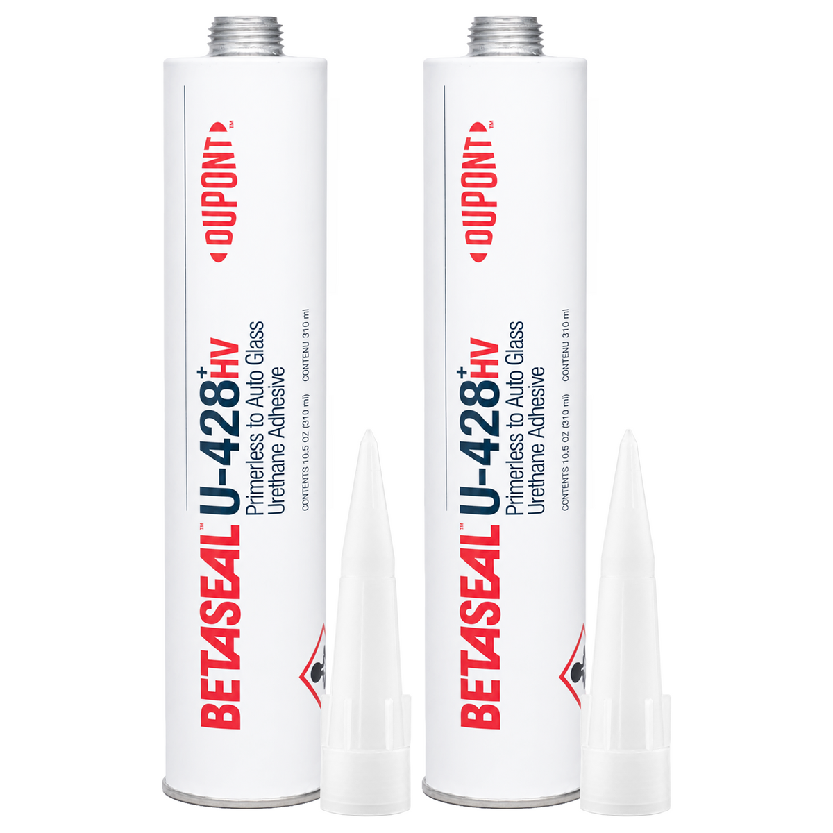 DOW DuPont Betaseal U-428 HV Plus Primerless Urethane Adhesive Auto Glass Sealant (2 Tubes)