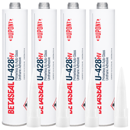 DOW DuPont Betaseal U-428 HV Plus Primerless Urethane Adhesive Auto Glass Sealant (4 Tubes)