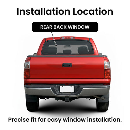 Encapsulated Stationary Back Window Back Glass Compatible with Toyota Tundra Pickup 2000-2006 Models