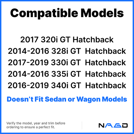 Heated Back Window Back Glass Compatible with BMW 320iGT 328iGT 335iGT 330iGT 340iGT 4 Door Hatchback 2014-2019 Models