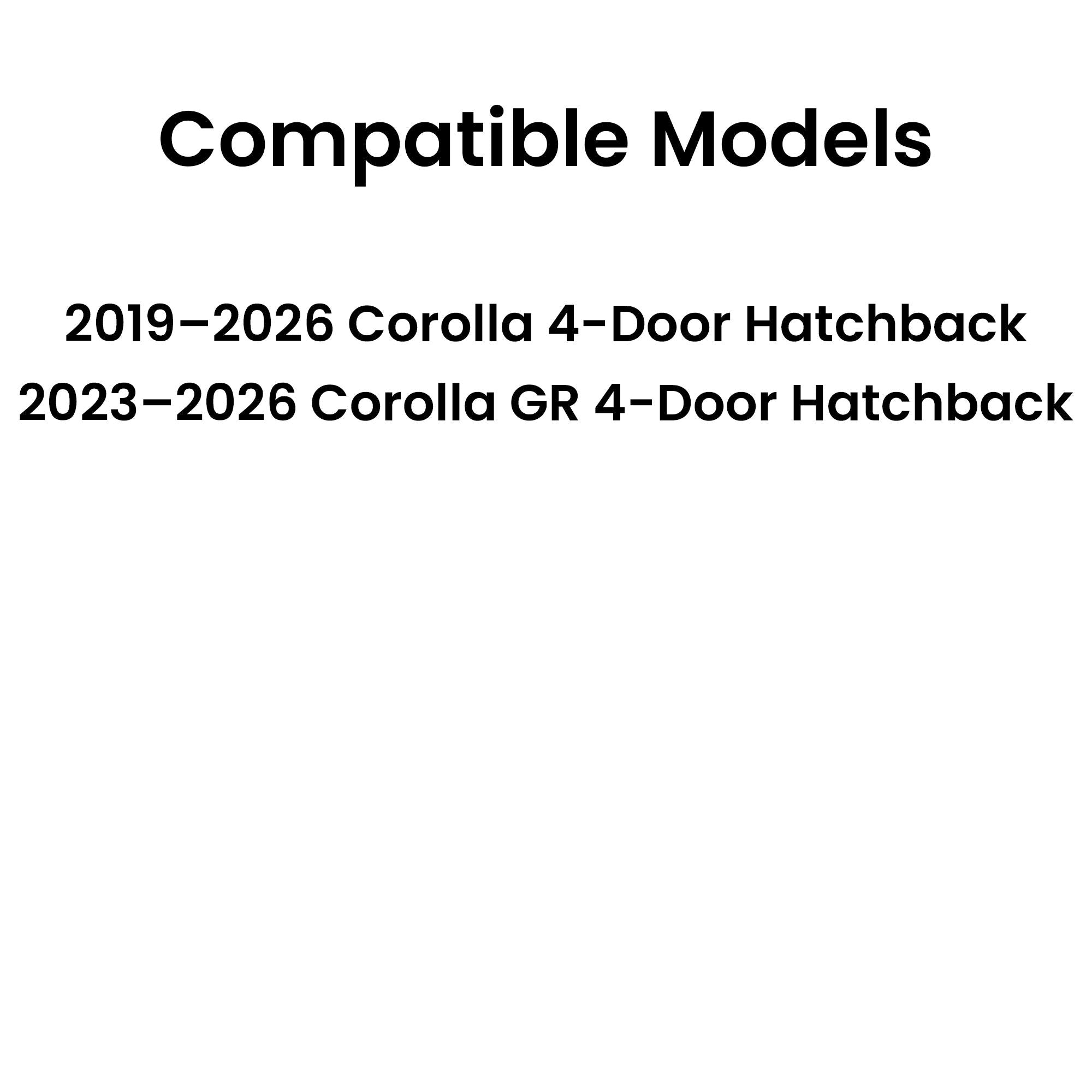 Heated Back Window Back Glass Compatible with Toyota Corolla/Corolla GR 4 Door Hatchback 2019-2026 Models