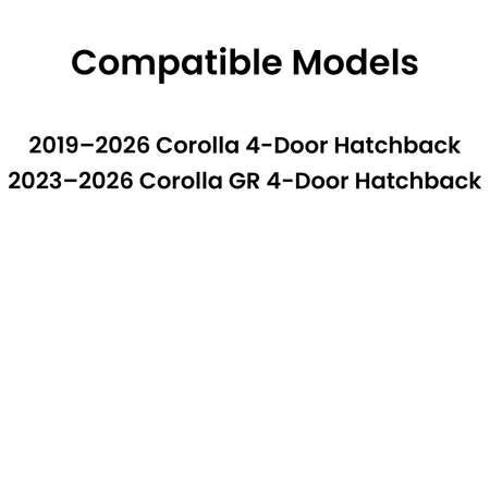 Heated Back Window Back Glass Compatible with Toyota Corolla/Corolla GR 4 Door Hatchback 2019-2026 Models