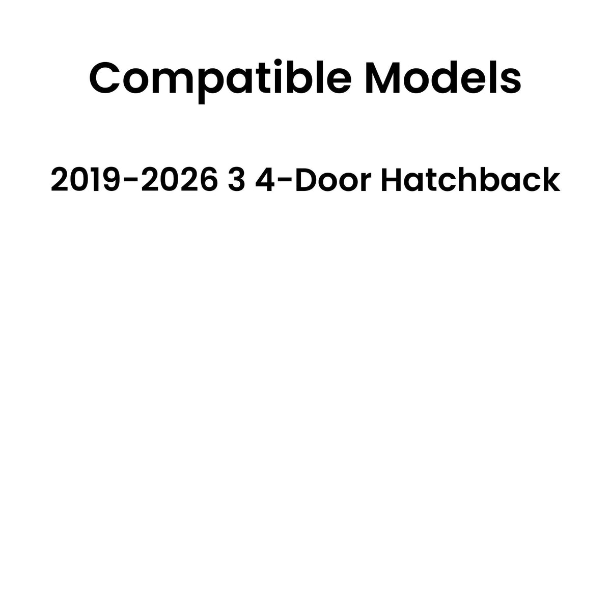 Tempered Heated Rear Back Window Back Glass Compatible with Mazda 3 4-Door Hatchback 2019-2026 Models