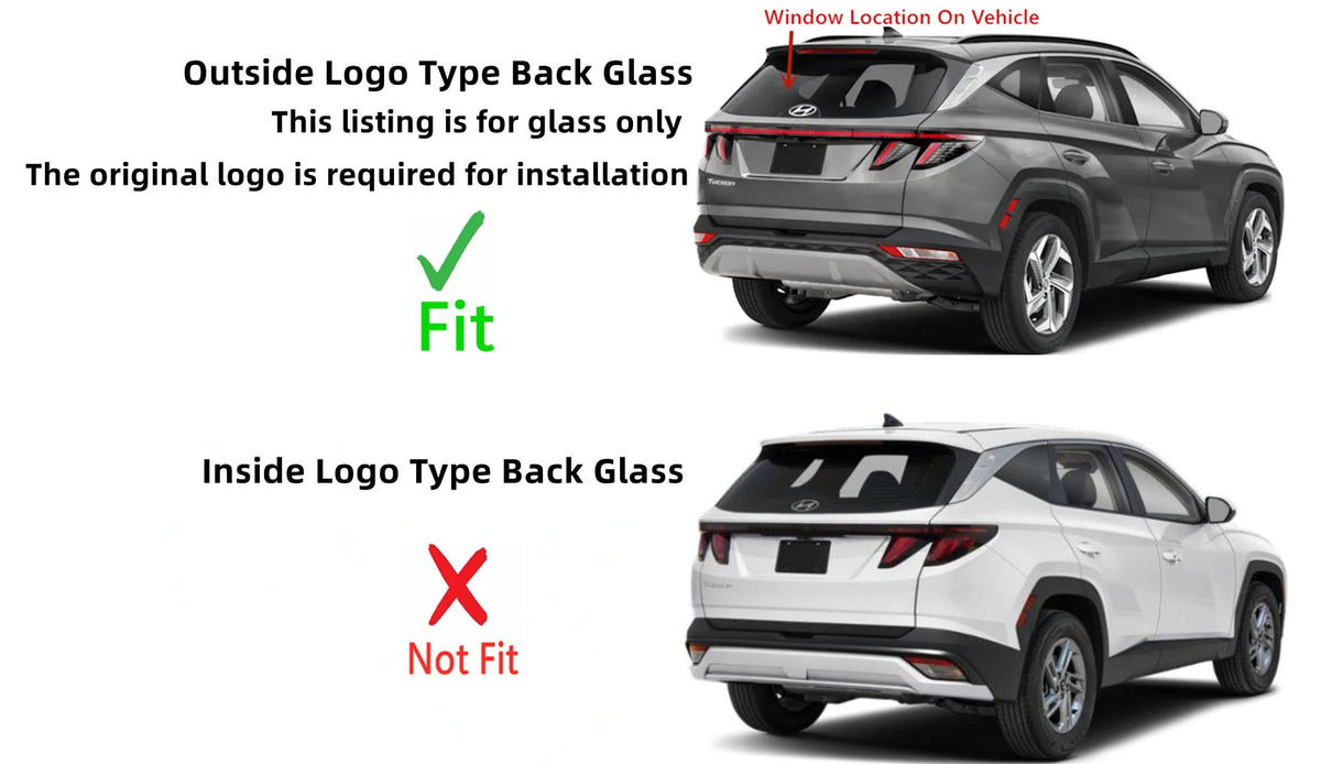 Heated Rear TailGate LiftGate Back Window Back Glass Compatible with Hyundai Tucson 2022-2026 Models