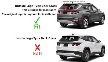 Heated Rear TailGate LiftGate Back Window Back Glass Compatible with Hyundai Tucson 2022-2026 Models