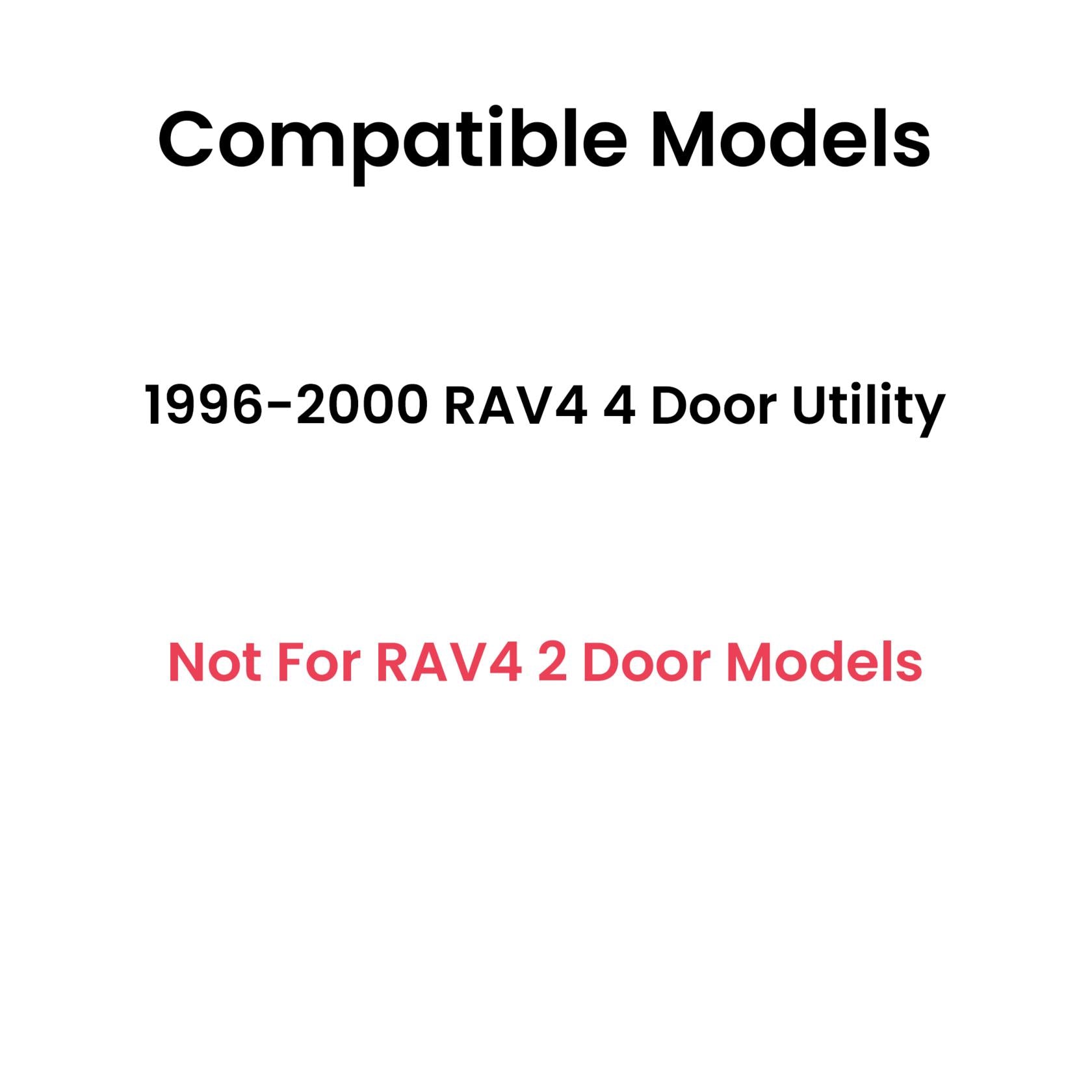 Passenger Right Side Rear Door Window Door Glass Compatible with Toyota RAV4 4 Door SUV 1996-2000 Models