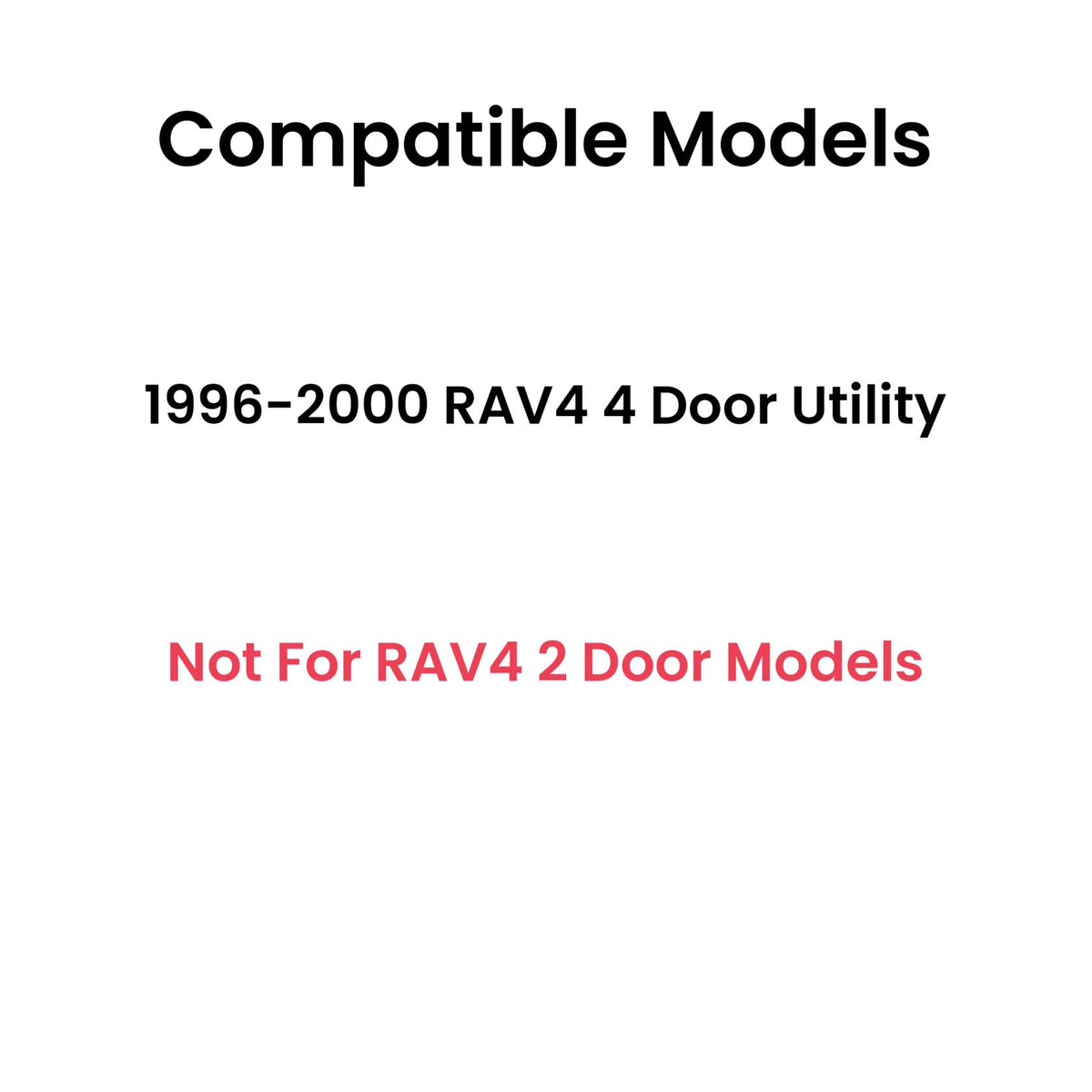 Driver Left Side Rear Door Window Door Glass Compatible with Toyota RAV4 4 Door SUV 1996-2000 Models