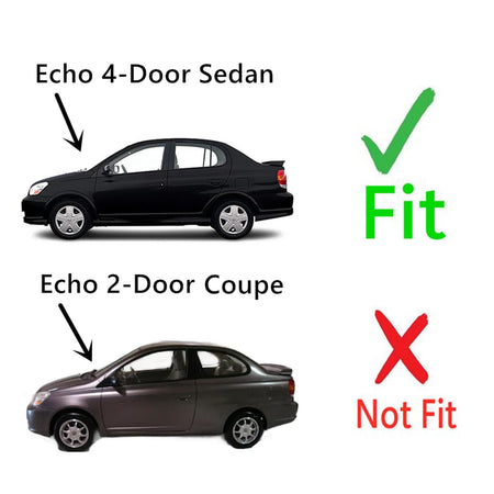 NAGD Driver Left Side Rear Door Window Glass Compatible with Toyota Echo 4 Door Sedan 2000-2005 Models