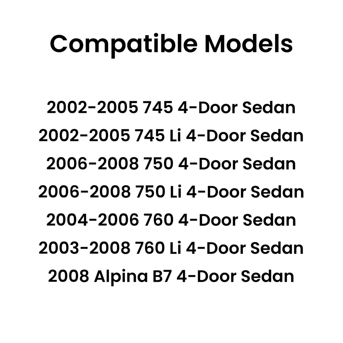 Tempered Driver Left Side Front Door Window Door Glass Compatible with BMW 745i / 745Li / 750i / 750Li / 760i / 760Li / Alpina B7 2002-2008 Models