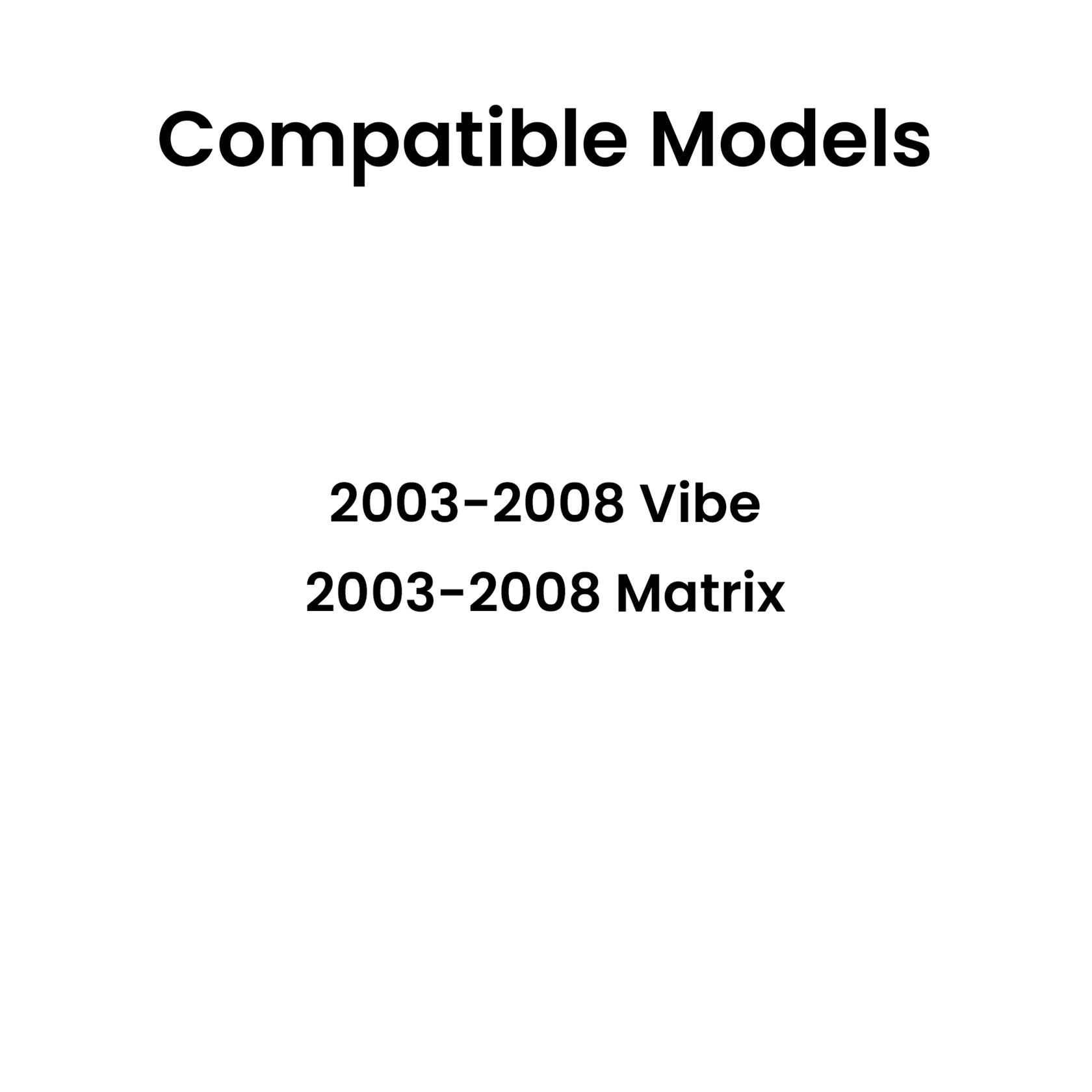Passenger Right Side Rear Door Window Door Glass Compatible with Toyota Matrix/Pontiac Vibe 2003-2008 Models