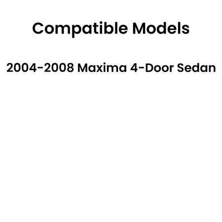 Passenger Right Side Rear Door Window Door Glass Compatible with Nissan Maxima 4 Door Sedan 2004-2008 Models