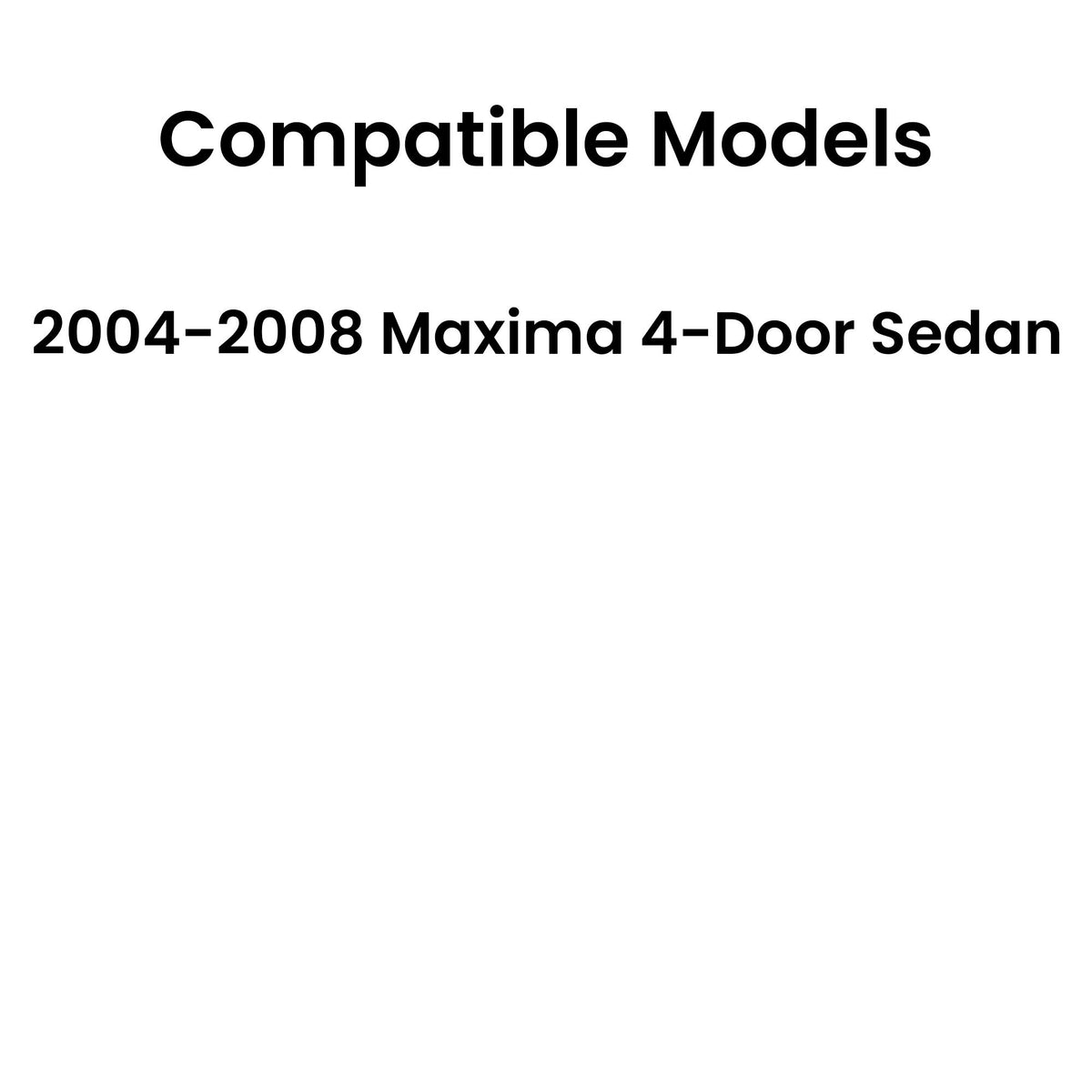 Driver Left Side Rear Door Window Door Glass Compatible with Nissan Maxima 4 Door Sedan 2004-2008 Models