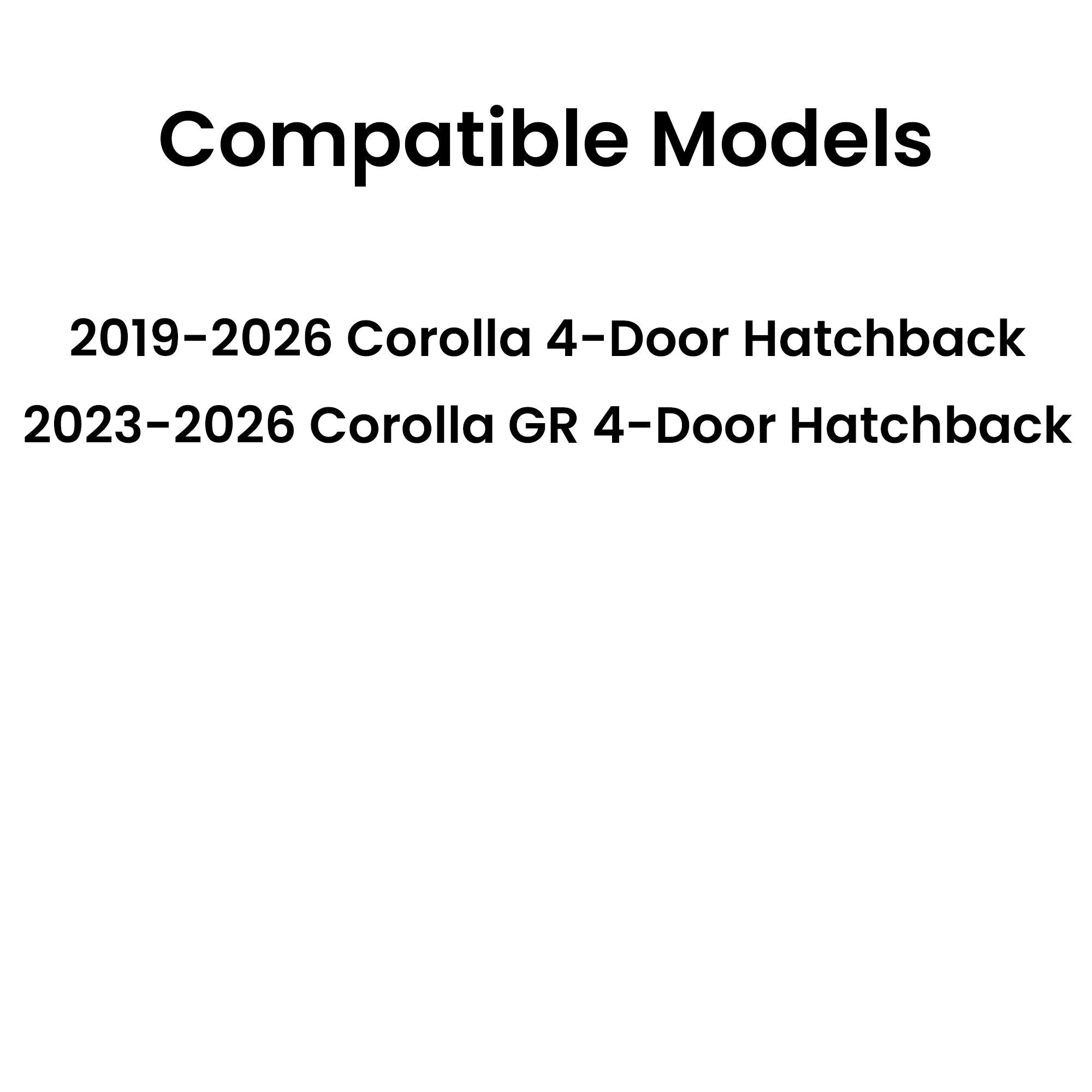 Passenger Right Side Rear Door Window Door Glass Compatible with Toyota Corolla / Corolla GR 4 Door Hatchback 2019-2026 Models