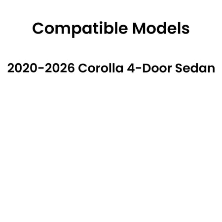 Passenger Right Side Rear Door Window Door Glass Compatible with Toyota Corolla 4 Door Sedan 2020-2026 Models