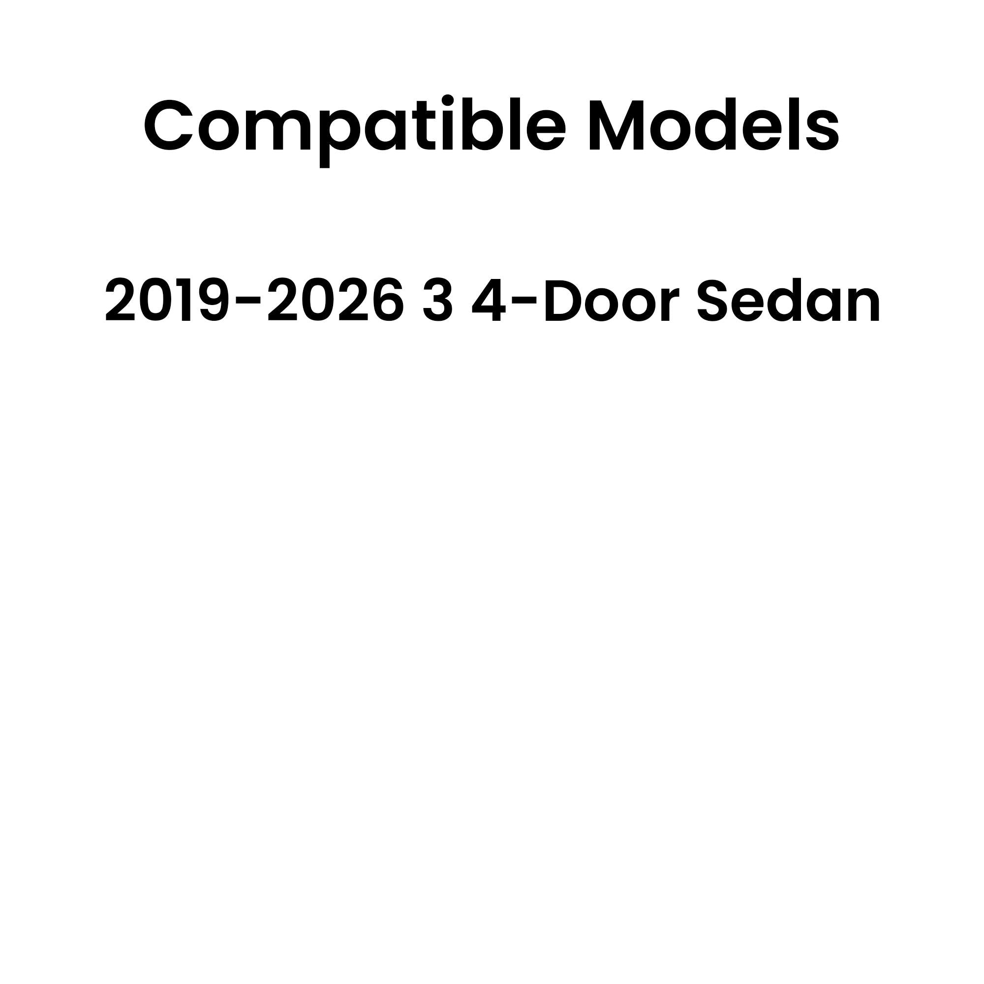 Driver Left Side Rear Door Window Door Glass Compatible with Mazda 3 4-Door Sedan 2019-2026 Models