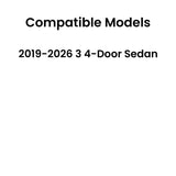 Tempered Passenger Right Side Front Door Window Door Glass Compatible with Mazda 3 4-Door Sedan 2019-2026 Models
