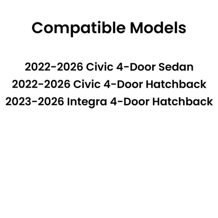 Driver Left Side Front Door Window Door Glass Compatible with Honda Civic 2022-2026 Acura Integra 2023-2026 Models
