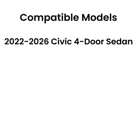 Passenger Right Side Rear Door Window Door Glass Compatible with Honda Civic 4 Door Sedan 2022-2026 Models