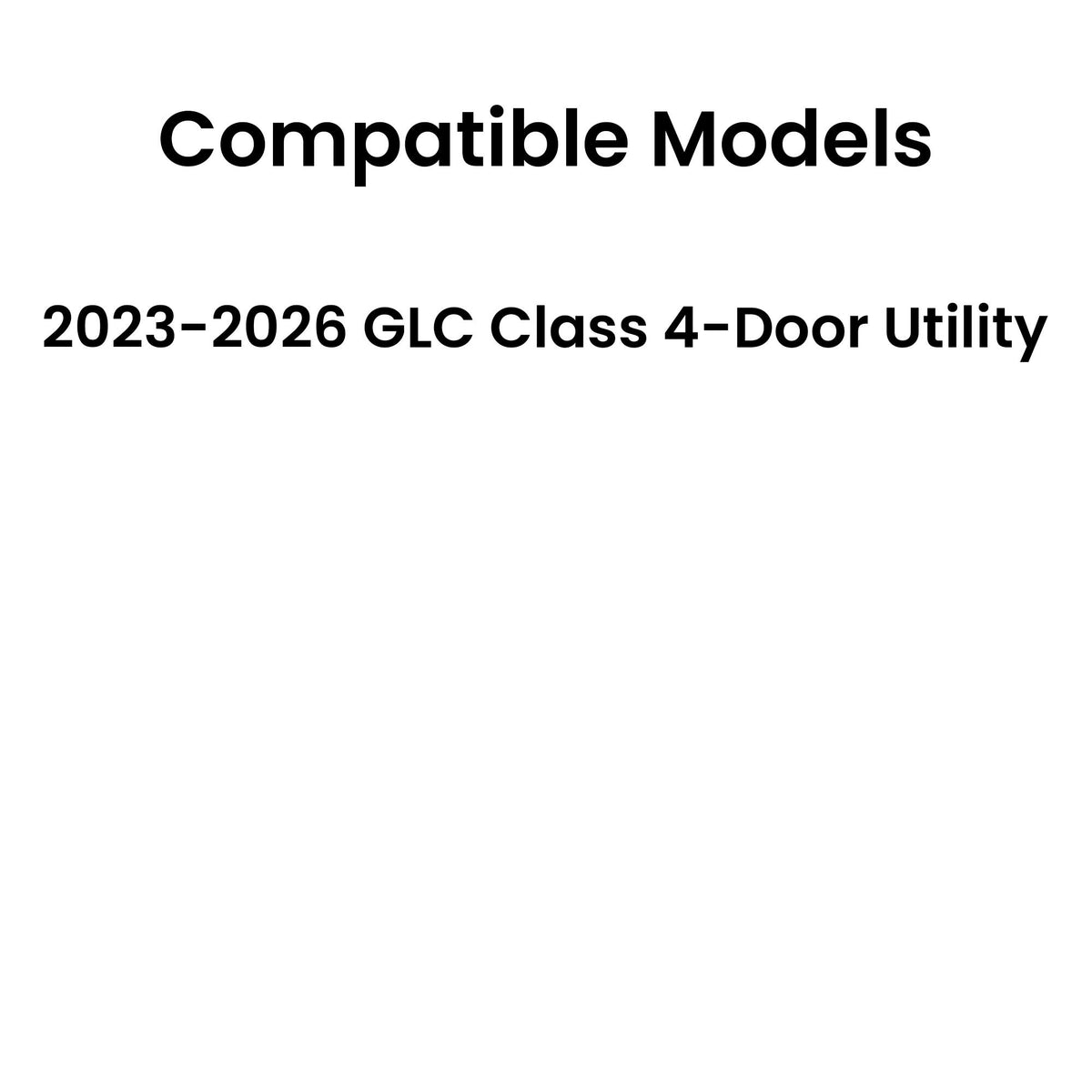 Tempered Passenger Right Side Rear Door Window Door Glass Compatible with Mercedes Benz GLC Class AMG 4-Door Utility 2023-2026 Models