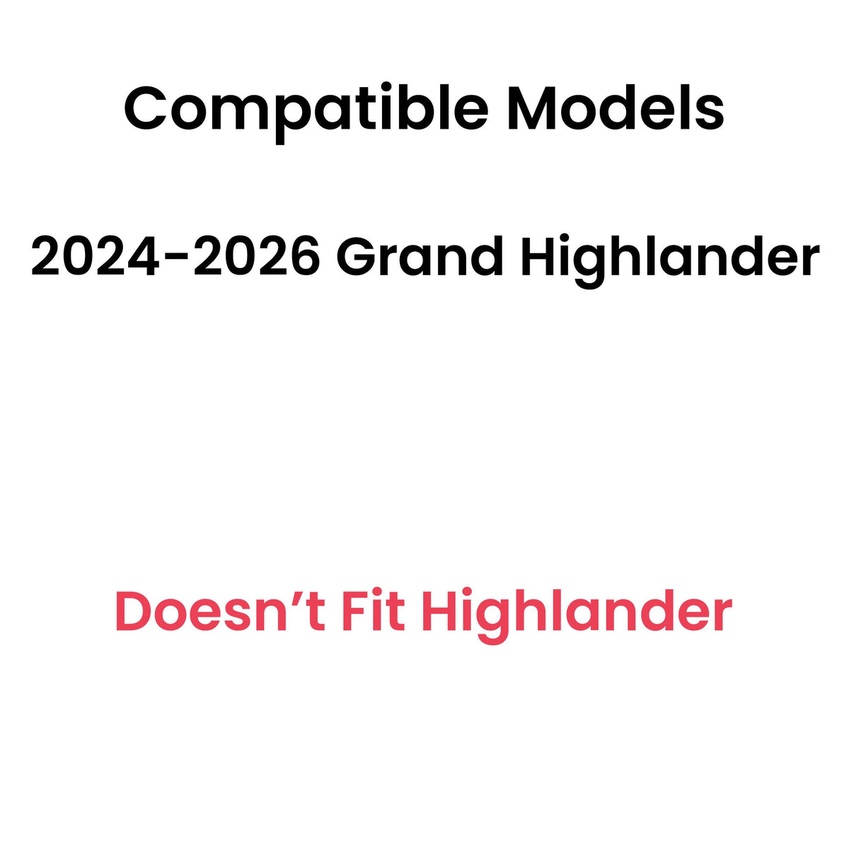 Tempered Passenger Right Side Front Door Window Door Glass Compatible with Toyota Grand Highlander 2024-2026 Models (Not For Highlander)