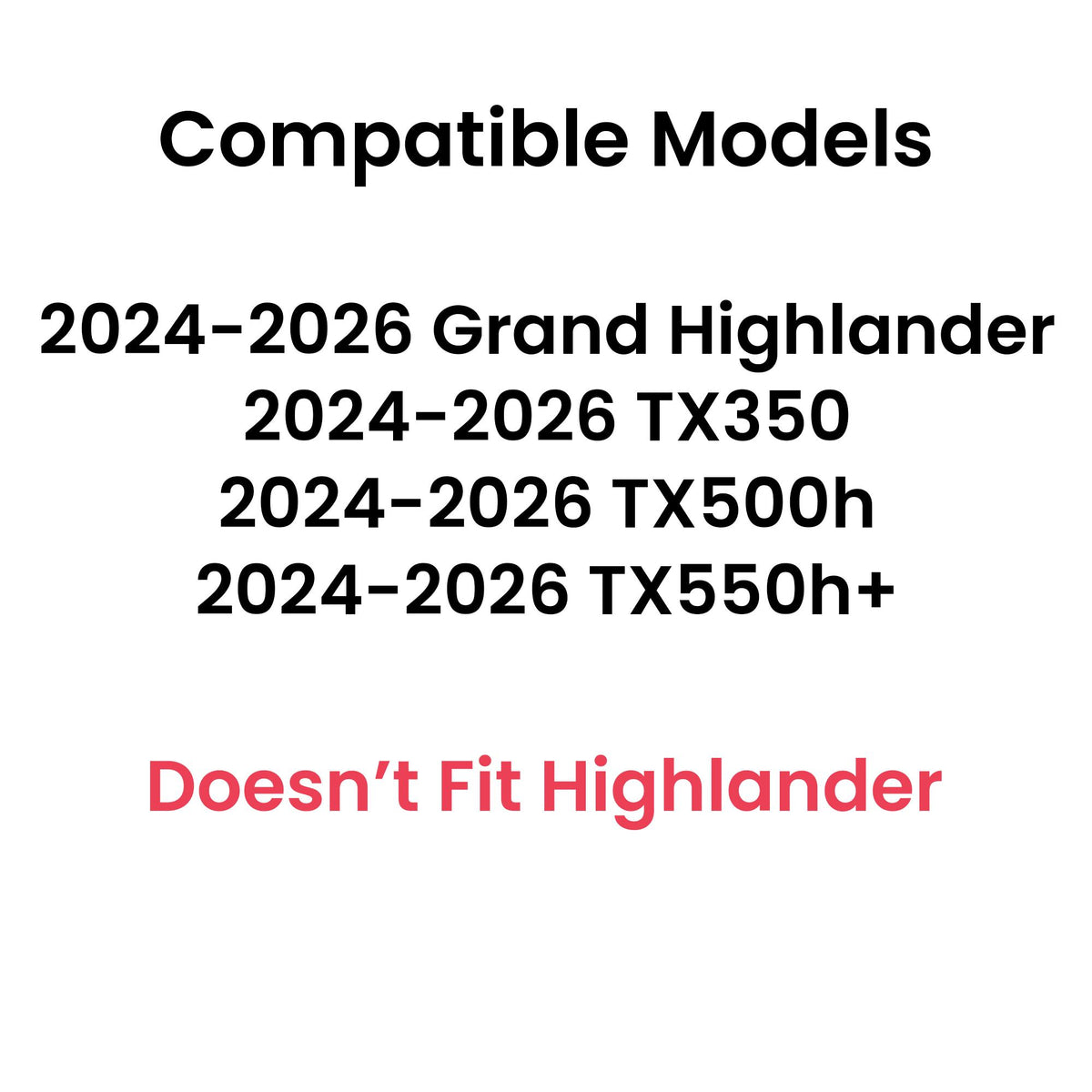 Laminated Passenger Right Side Front Door Window Glass Compatible with Toyota Grand Highlander / Lexus TX350 TX500h TX550h+ 2024-2026 Models