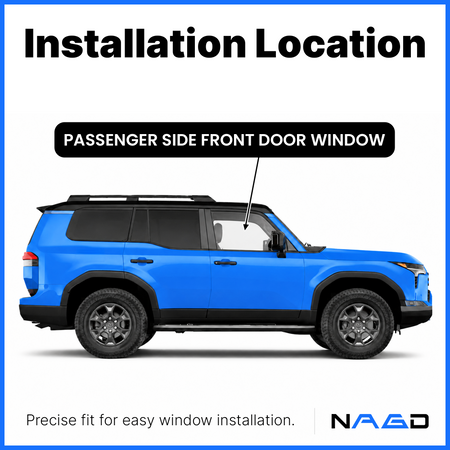 Laminated Passenger Right Side Front Door Window Door Glass Compatible with Lexus GX550 2024-2026 Models