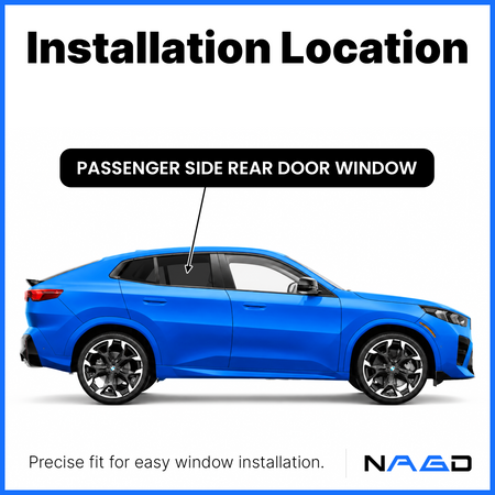 Privacy Passenger Right Side Rear Door Window Door Glass Compatible with BMW X2 2024-2026 Models