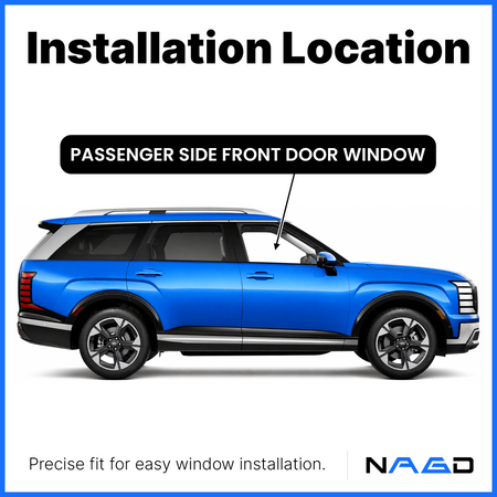 Laminated Passenger Right Side Front Door Window Door Glass Compatible with Hyundai Palisade 2026 Models
