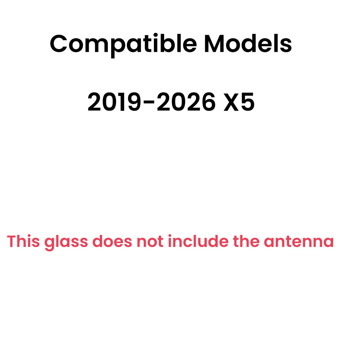 Chrome Molding Style Driver Left Side Quarter Window Glass Compatible with BMW X5 2019-2026 Models