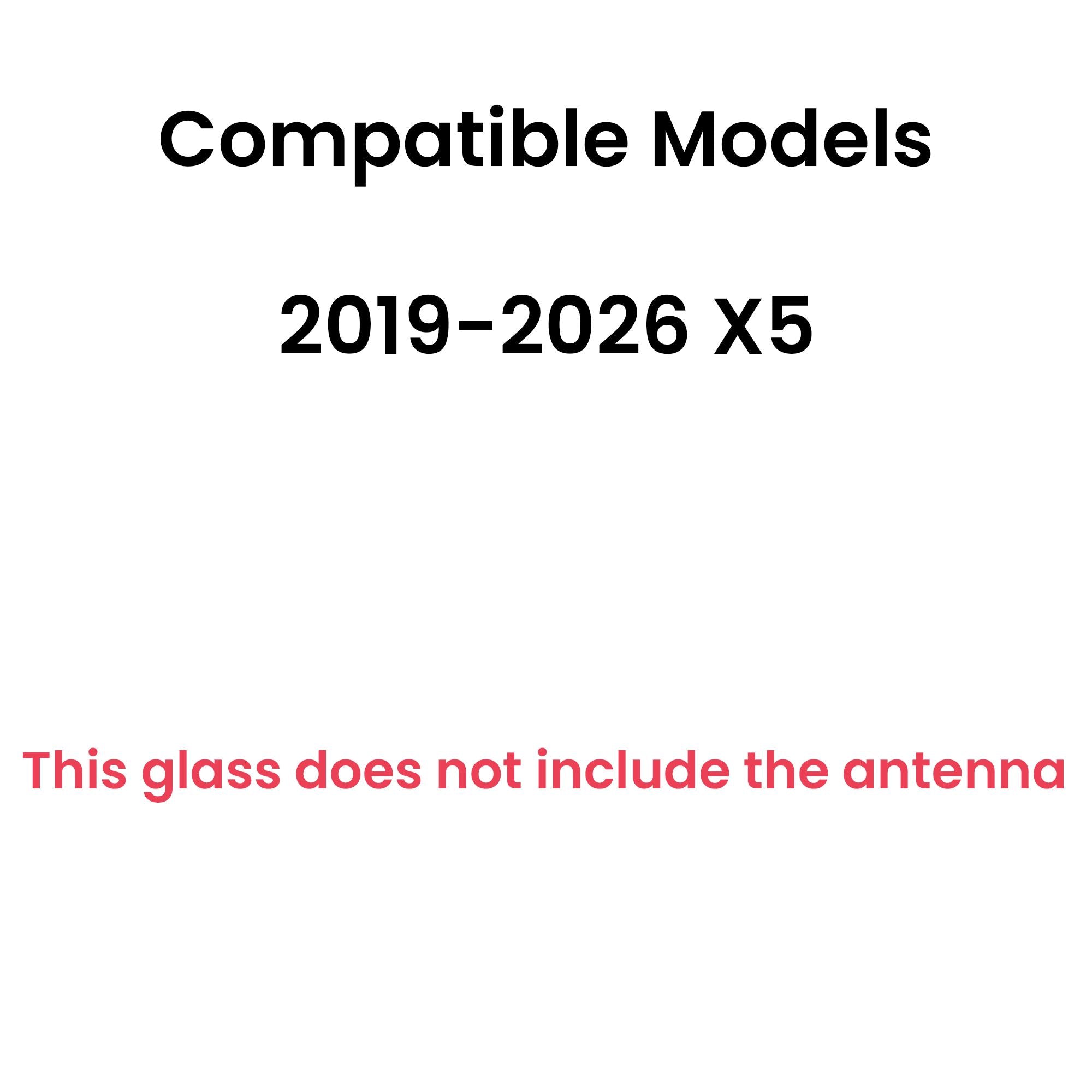 Chrome Molding Style Driver Left Side Quarter Window Glass Compatible with BMW X5 2019-2026 Models