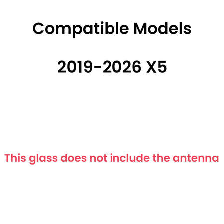 Chrome Molding Style Driver Left Side Quarter Window Glass Compatible with BMW X5 2019-2026 Models