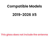 Chrome Molding Style Driver Left Side Quarter Window Glass Compatible with BMW X5 2019-2026 Models