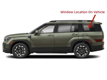 Driver Left Side Privacy Tinted Quarter Window Quarter Glass Compatible with Hyundai Santa Fe 2024-2026 Models