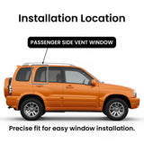 Passenger Right Side Rear Vent Glass Vent Window Compatible with Chevrolet Tracker 1999-2005 Models