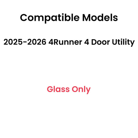 Passenger Right Side Vent Window Glass Compatible with Toyota 4Runner 2025-2026 Models