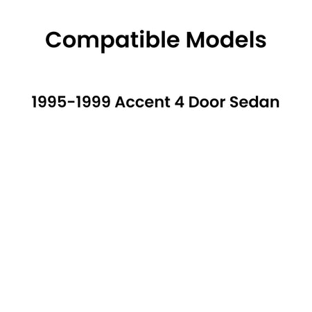 Passenger Right Side Rear Vent Window Vent Glass Compatible with Hyundai Accent 4 Door Sedan 1995-1999 Models