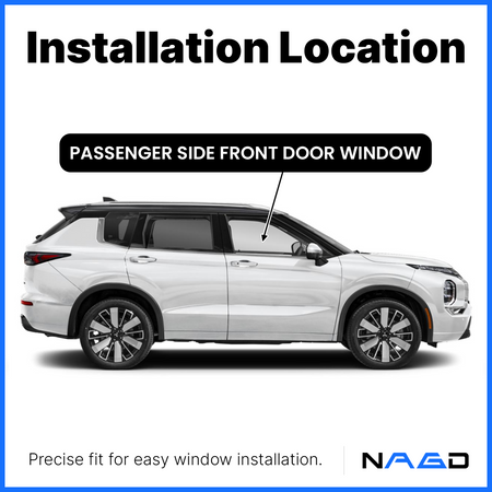 Laminated Passenger Right Side Front Door Window Door Glass Compatible with Mitsubishi Outlander 2022-2026 Models (Not For Outlander Sport/Outlander PHEV)
