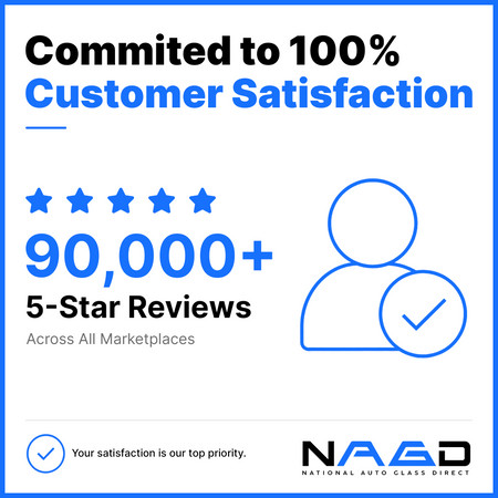 Trusted auto glass supplier with 90,000+ five-star customer reviews and a commitment to customer satisfaction.