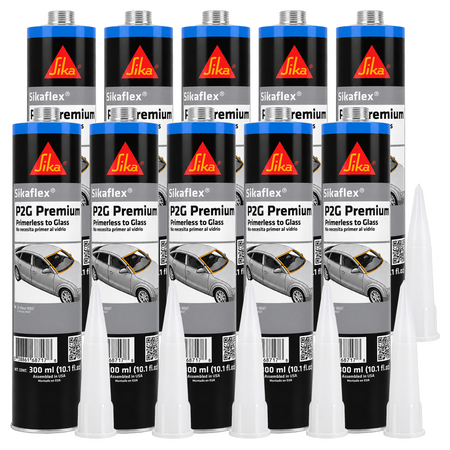 SikaFlex P2G Primerless Windshield Urethane Adhesive Auto Glass Sealant (10 Tubes)