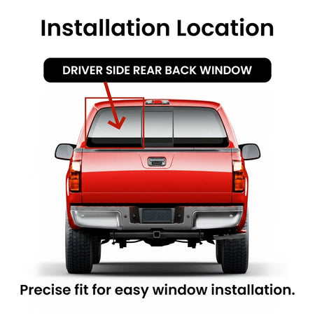 With Free Glue Factory Privacy Tinted Power Slider Driver Left Side Panel Window Glass Compatible with Ford F-Series F250 F350 F450 F550 2008-2016 & F650 F750 2008-2022 Models