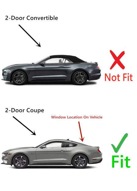 Privacy Heated Back Glass Back Window Compatible with Ford Mustang 2015-2023 2 Door Coupe Models