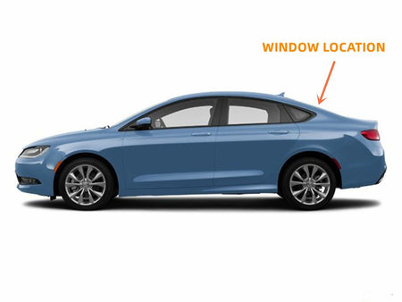 Heated W/Antenna Back Window Back Glass Compatible with Chrysler 200 2015-2018 4 Door Sedan Models
