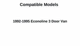Privacy Movable Back Window Back Glass Driver Left Side Compatible with Ford Econoline 1992-1995 Models